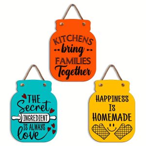 1 Set Of 3 Home Decor Wall Hangings, Living Room Wall Decoration, Bedroom Wall Art, Kitchen Decoration